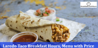 Laredo Taco Hours Menu with Price