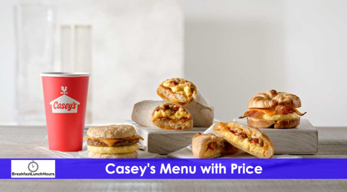 Casey's Breakfast Menu, Pizza, BBQ Menu with Price 2023 - Breakfast ...