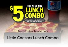 Little Caesars Lunch Combo Hours 2023 | Combo Menu Offers