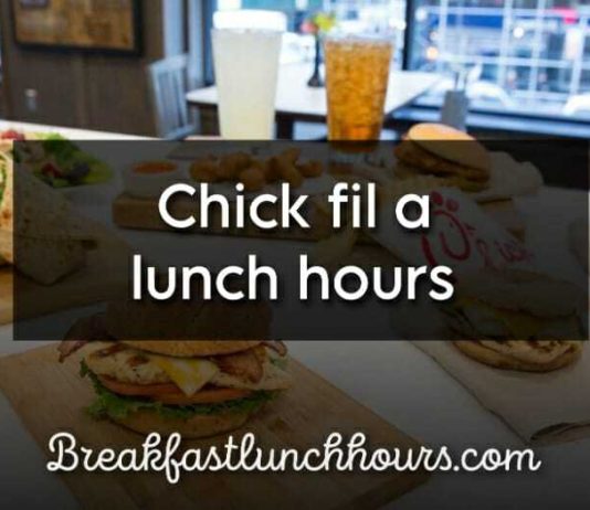 Chick fil a Lunch Hours & Menu with Prices in 2023