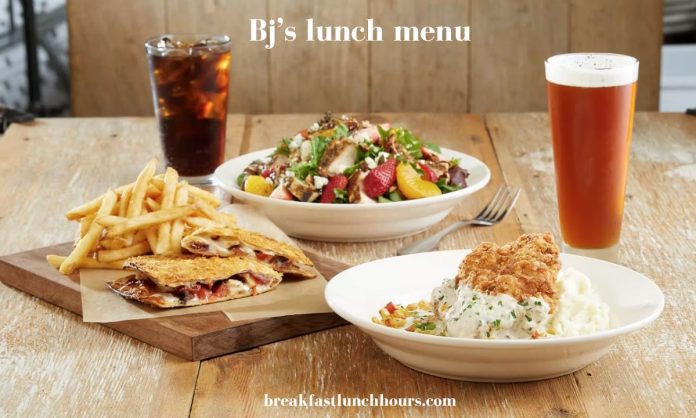 Bj Lunch Menu - Hours, Kids, Drinks, Specials