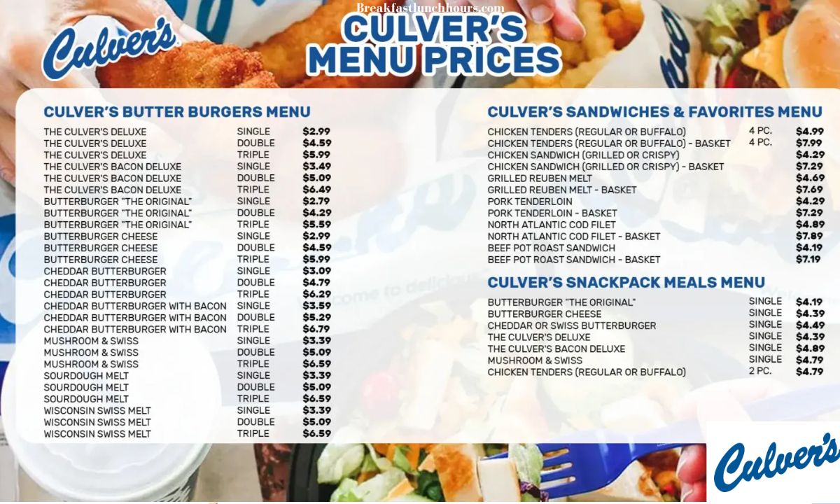 Culver's Breakfast Hours, Menu & Price - Does Culver’s offer all day ...